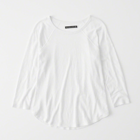 LINEN-BLEND BASEBALL TEE white small - Picture 1 of 3